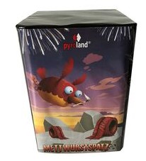Pyroland METTWURSTSPATZ 16-Schuss-Feuerwerk-Batterie