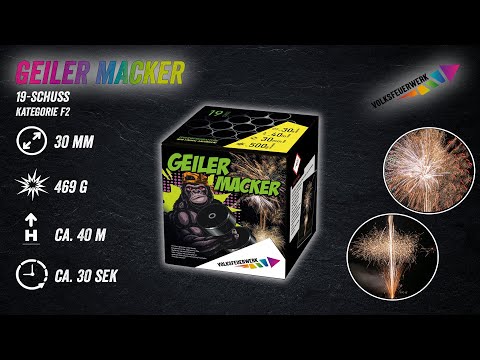 Geiler Macker 19-Schuss-Feuerwerk-Batterie