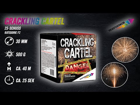 Volksfeuerwerk Crackling Cartel 25-Schuss-Feuerwerk-Batterie